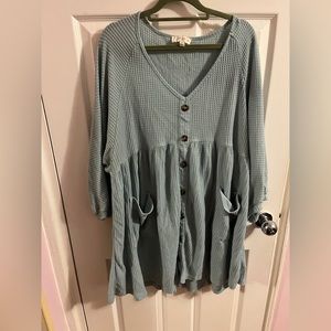 Waffle design style above the knee dress